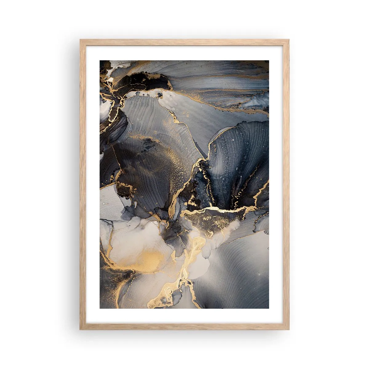 Een poster in een licht eiken lijst - Stenen leven - 50x70 cm