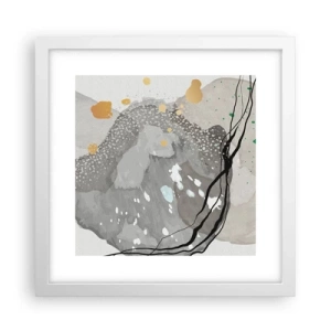 Poster in een witte lijst - Organische compositie - 30x30 cm
