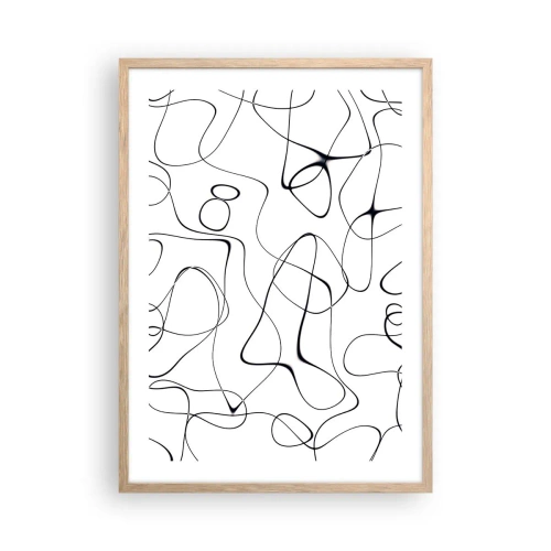 Een poster in een licht eiken lijst - Levenspaden, wisselvalligheden - 50x70 cm