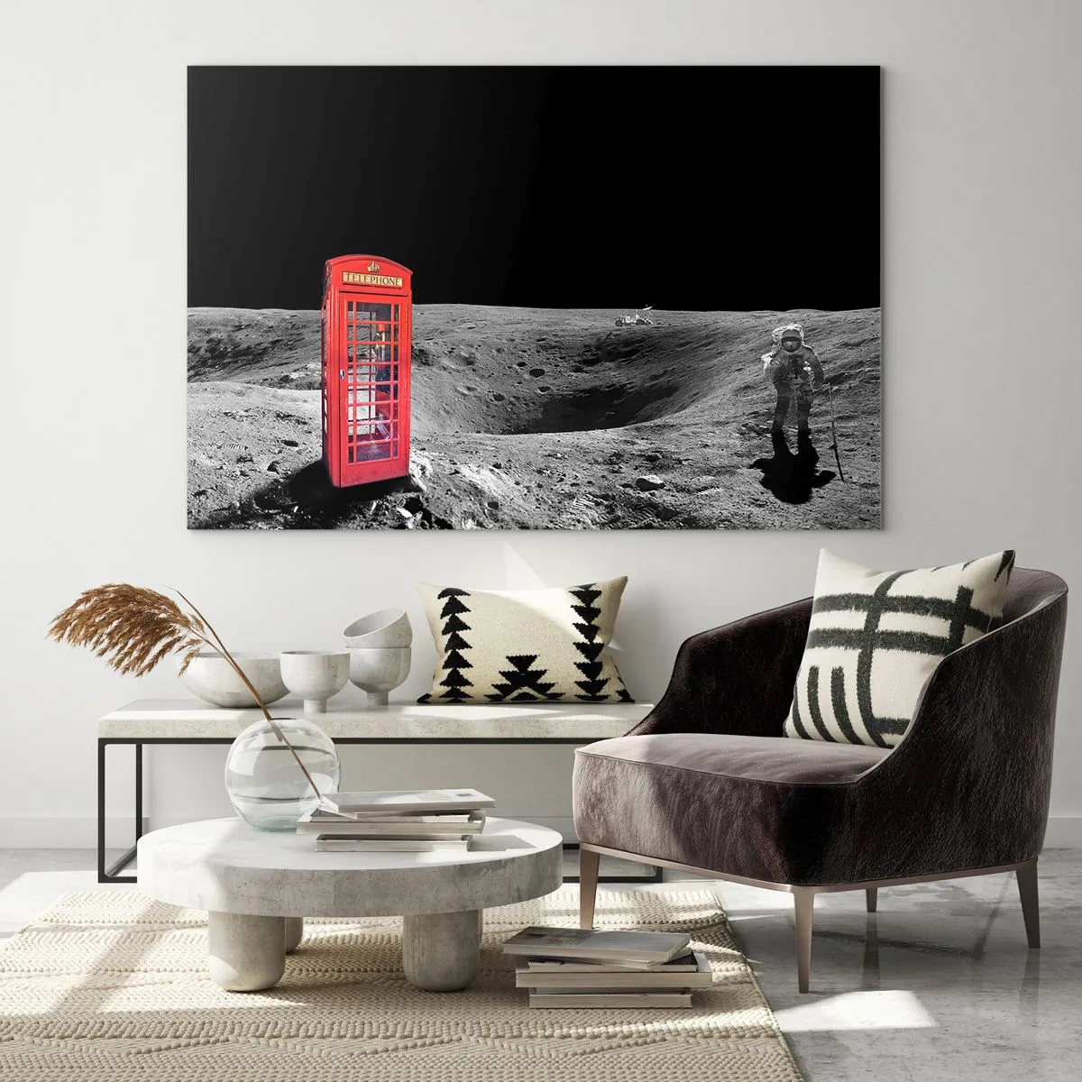 Schilderen op glas - Een kosmische grap - 100x70 cm