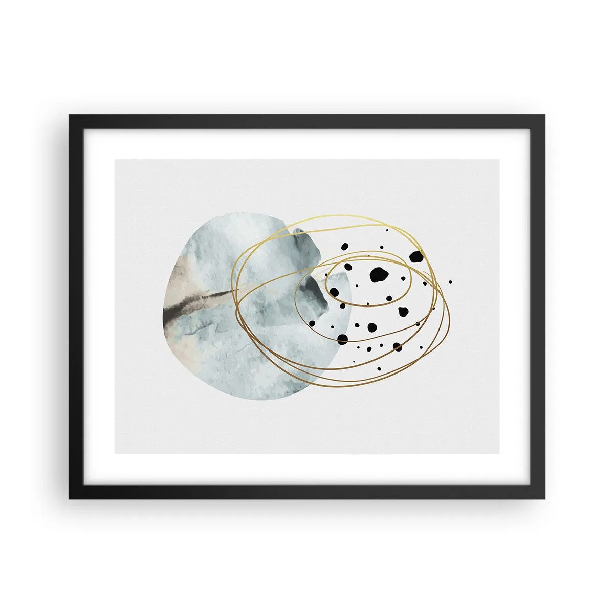 Poster in een zwarte lijst - Omarmd door de ruimte - 50x40 cm