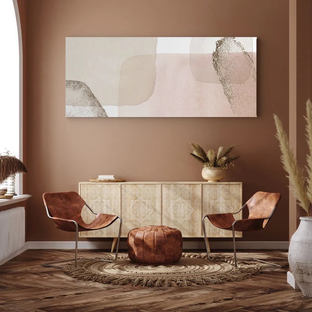 Schilderen op canvas - Een blik door kleur - 90x30 cm