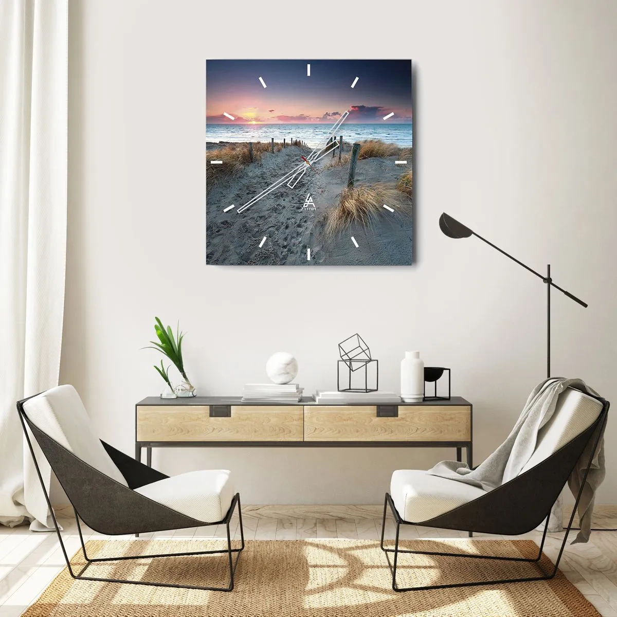 Wandklok - Klok - Je liet een regenboog van licht stralend... - 30x30 cm