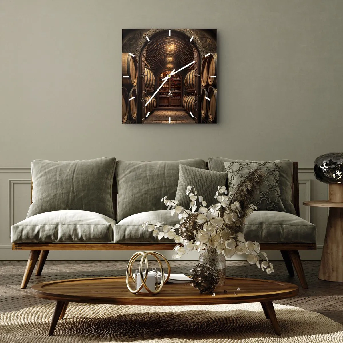 Wandklok - Klok - Sfeervolle kelder - 30x30 cm