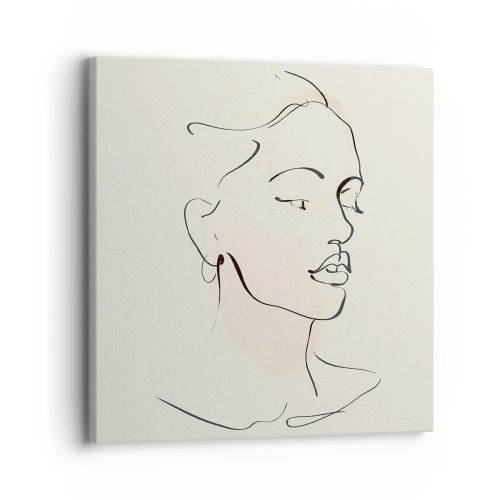 Schilderen op canvas - Een bepaalde lijn - 30x30 cm