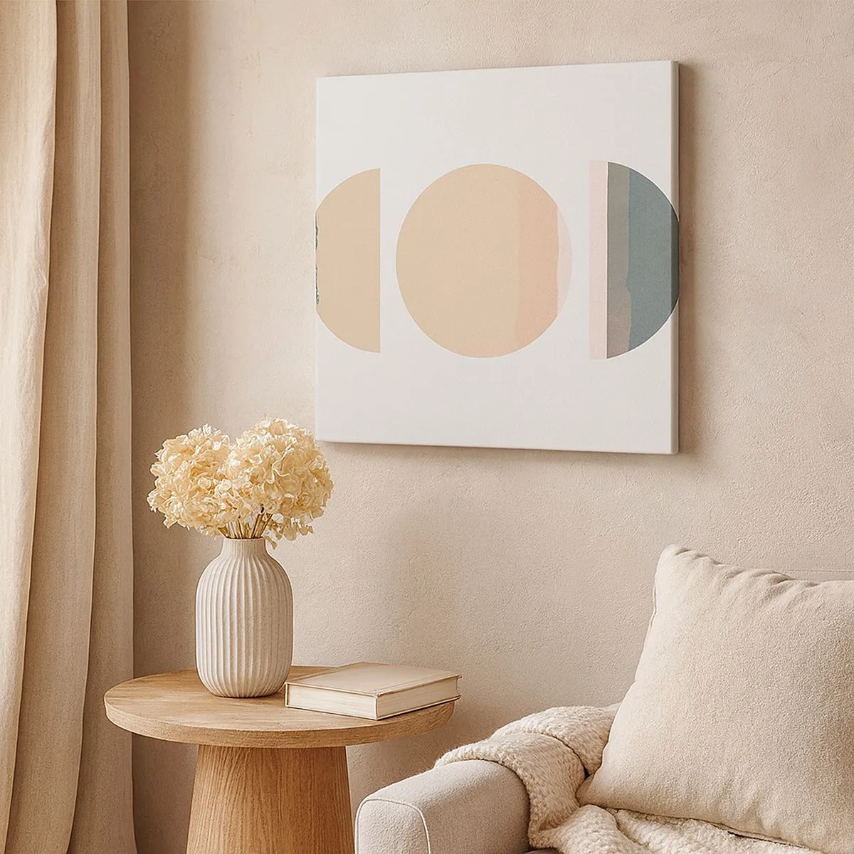 Schilderen op canvas - Een Wiel achter een andere - 30x30 cm