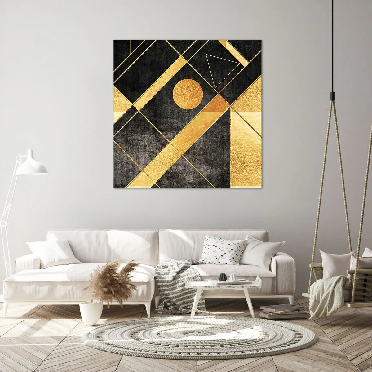 Schilderen op canvas - De zon van de woestijn - 30x30 cm