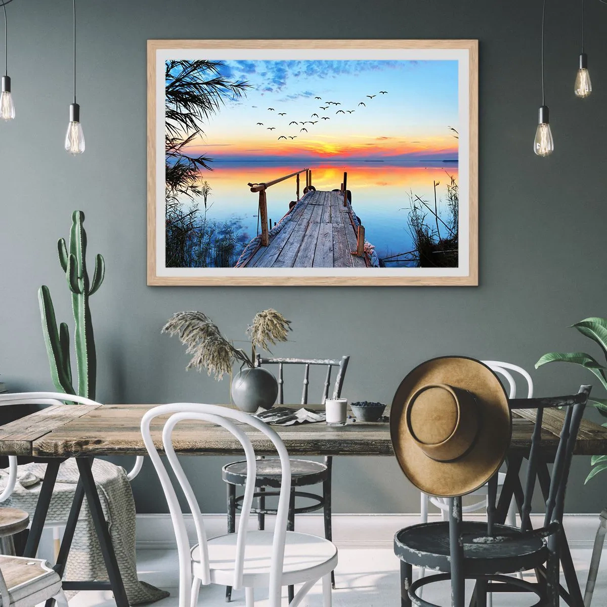 Een poster in een licht eiken lijst - Het is tijd om terug te gaan... - 50x40 cm