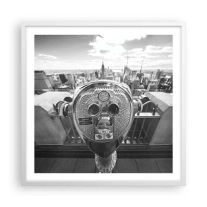 Poster in een witte lijst - Stad boven de steden - 60x60 cm