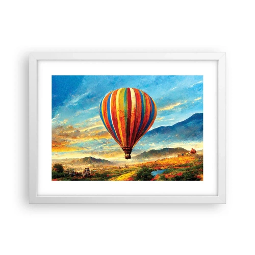 Poster in een witte lijst - In stilte zie je meer - 40x30 cm