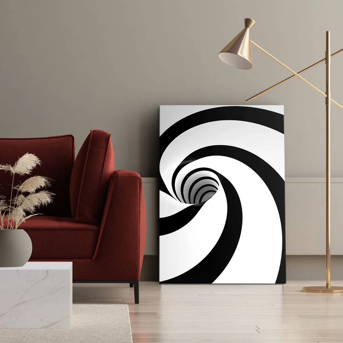 Schilderen op canvas - Toegeven aan de draaikolk? - 50x70 cm