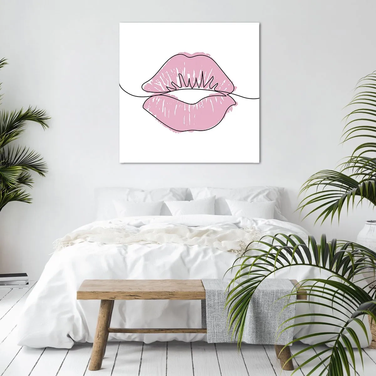 Schilderen op canvas - Klaar om te kussen? - 50x50 cm