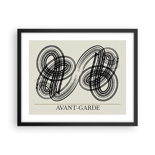 Poster in een zwarte lijst - Het kwam er spontaan uit - 50x40 cm