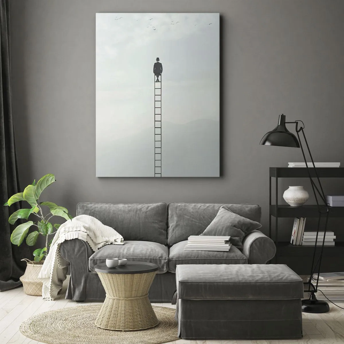 Schilderen op canvas - Stap verder op! - 55x100 cm