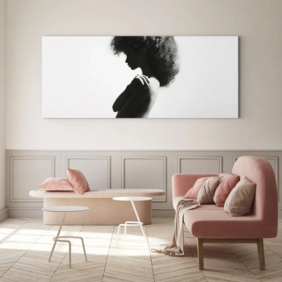 Schilderen op glas - Als een bloem op een slanke stengel - 120x50 cm