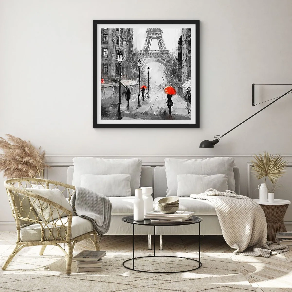 Poster in een zwarte lijst - Alle wegen leiden naar haar - 30x30 cm