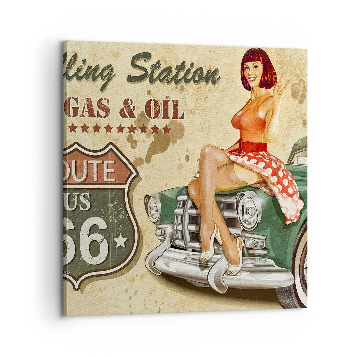 Schilderen op canvas - De grote jaren 40. - 60x60 cm