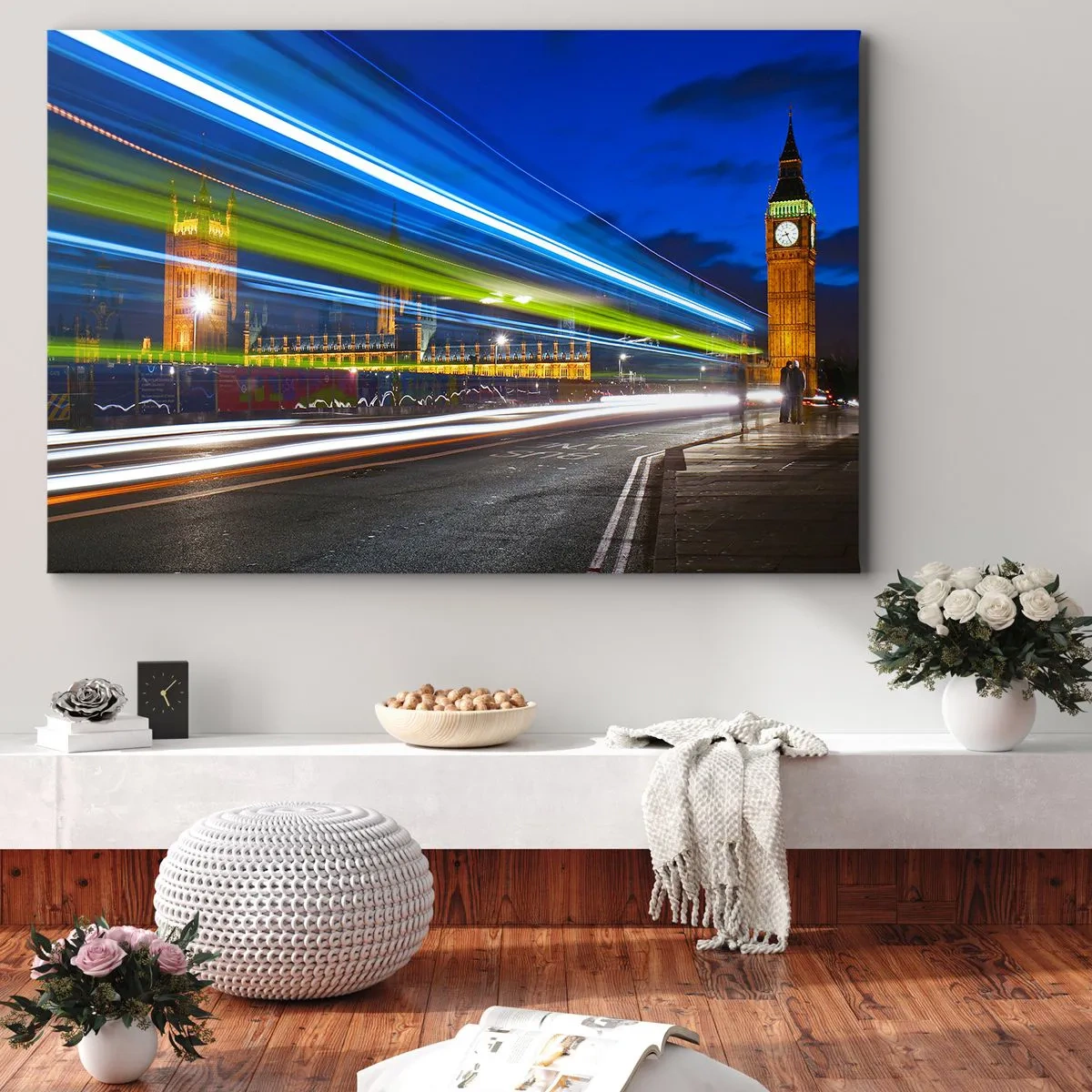 Schilderen op canvas - Onder toeziend oog van Big Ben - 100x70 cm