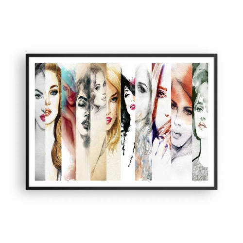 Poster in een zwarte lijst - En jij bent het altijd - 100x70 cm