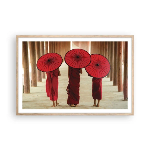 Een poster in een licht eiken lijst - Op weg naar het Zuivere Land - 91x61 cm