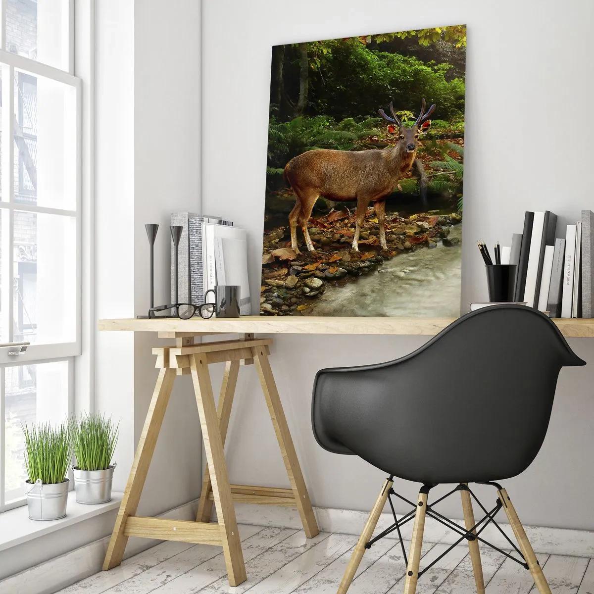 Schilderen op glas - Welkom in mijn wereld - 50x70 cm