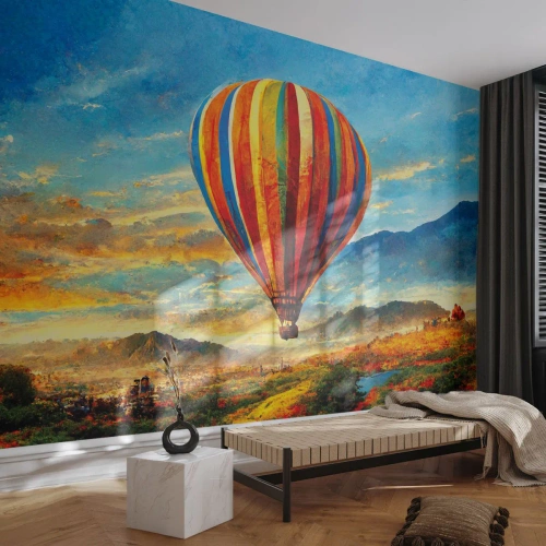 Fotobehang op maat Premium Sand - In stilte zie je meer - Ballon, Landschap, Natuur