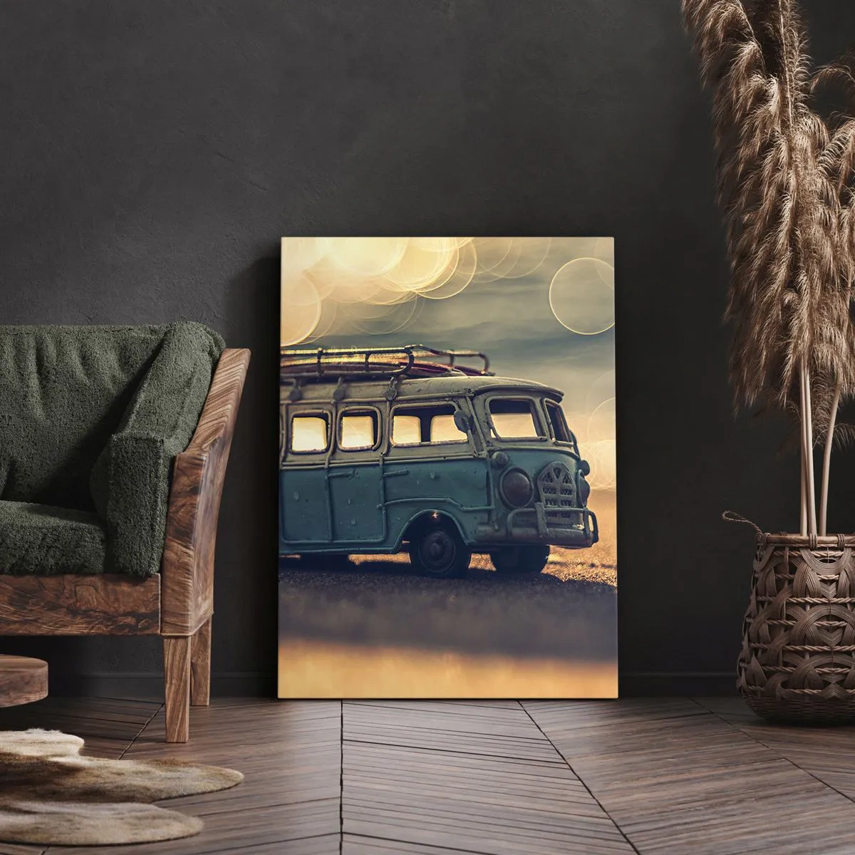 Schilderen op canvas - Het einde van idolen: geld en werk - 45x80 cm