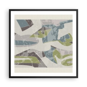 Poster in een zwarte lijst - Compositie achter het glas - 60x60 cm