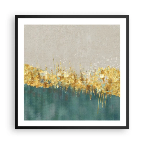 Poster in een zwarte lijst - De gouden rand - 60x60 cm