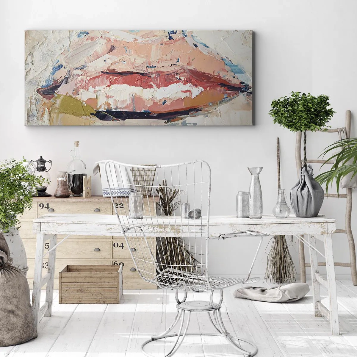 Schilderen op canvas - Het wekt de zintuigen - 140x50 cm