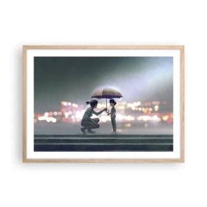 Een poster in een licht eiken lijst - En het is goed nu - 70x50 cm