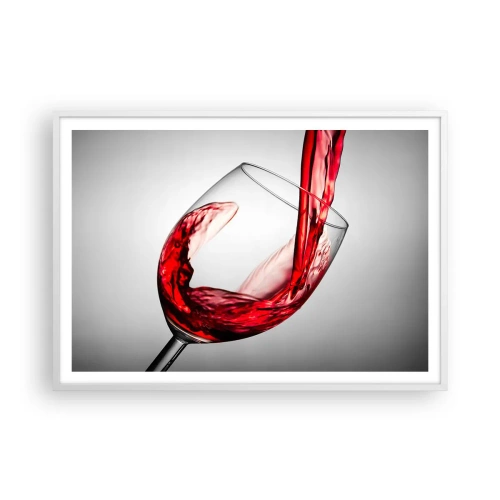 Poster in een witte lijst - Kleur - beweging - geluid - 100x70 cm