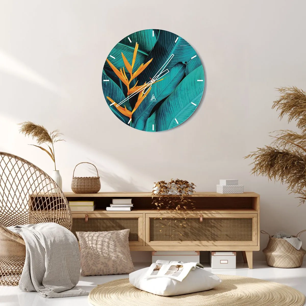 Wandklok - Klok - Eden bloem - 40x40 cm