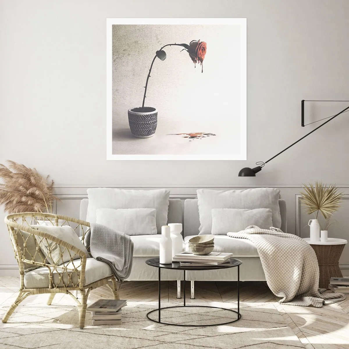 Poster - Rosa dolorosa - 60x60 cm