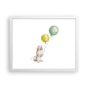 Poster in een witte lijst - Ik ga ook vliegen! - 50x40 cm