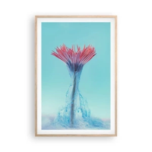Een poster in een licht eiken lijst - In een verkwikkende omhelzing - 61x91 cm