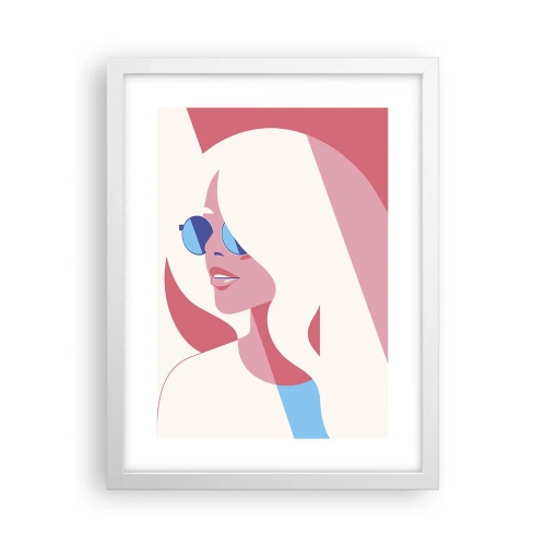 Poster in een witte lijst - Het was een blondine... - 30x40 cm