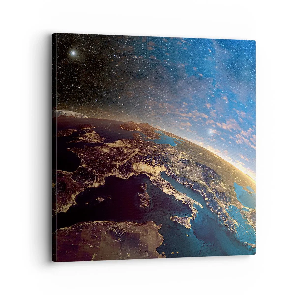 Schilderen op canvas - Laten we eens van een afstand naar onszelf kijken - 30x30 cm
