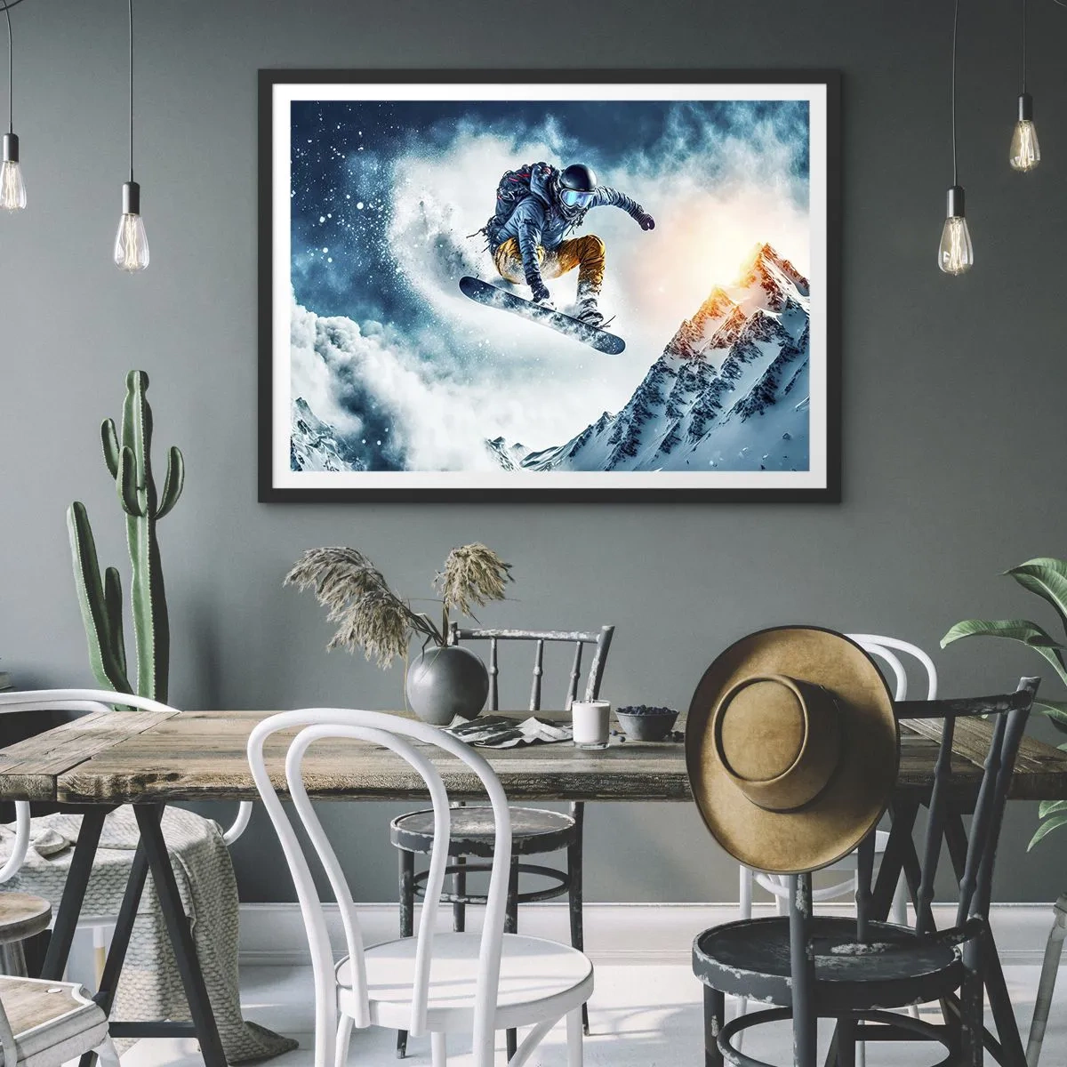 Poster in een zwarte lijst - Extreme emoties - 70x50 cm