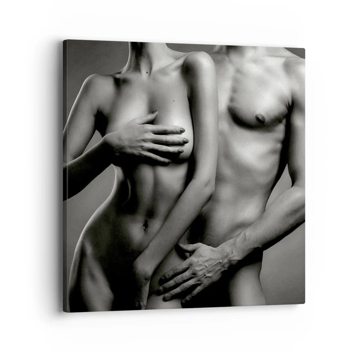 Schilderen op canvas - Adam en Eva - 40x40 cm