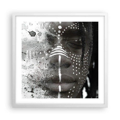 Poster in een witte lijst - Ontdek de oergeest - 50x50 cm