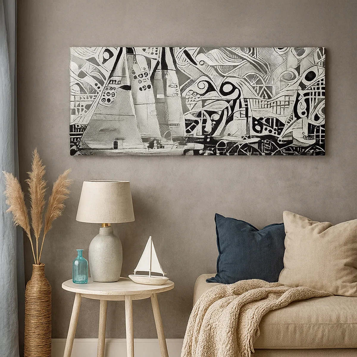 Schilderen op canvas - Tussen de golven - 30x30 cm