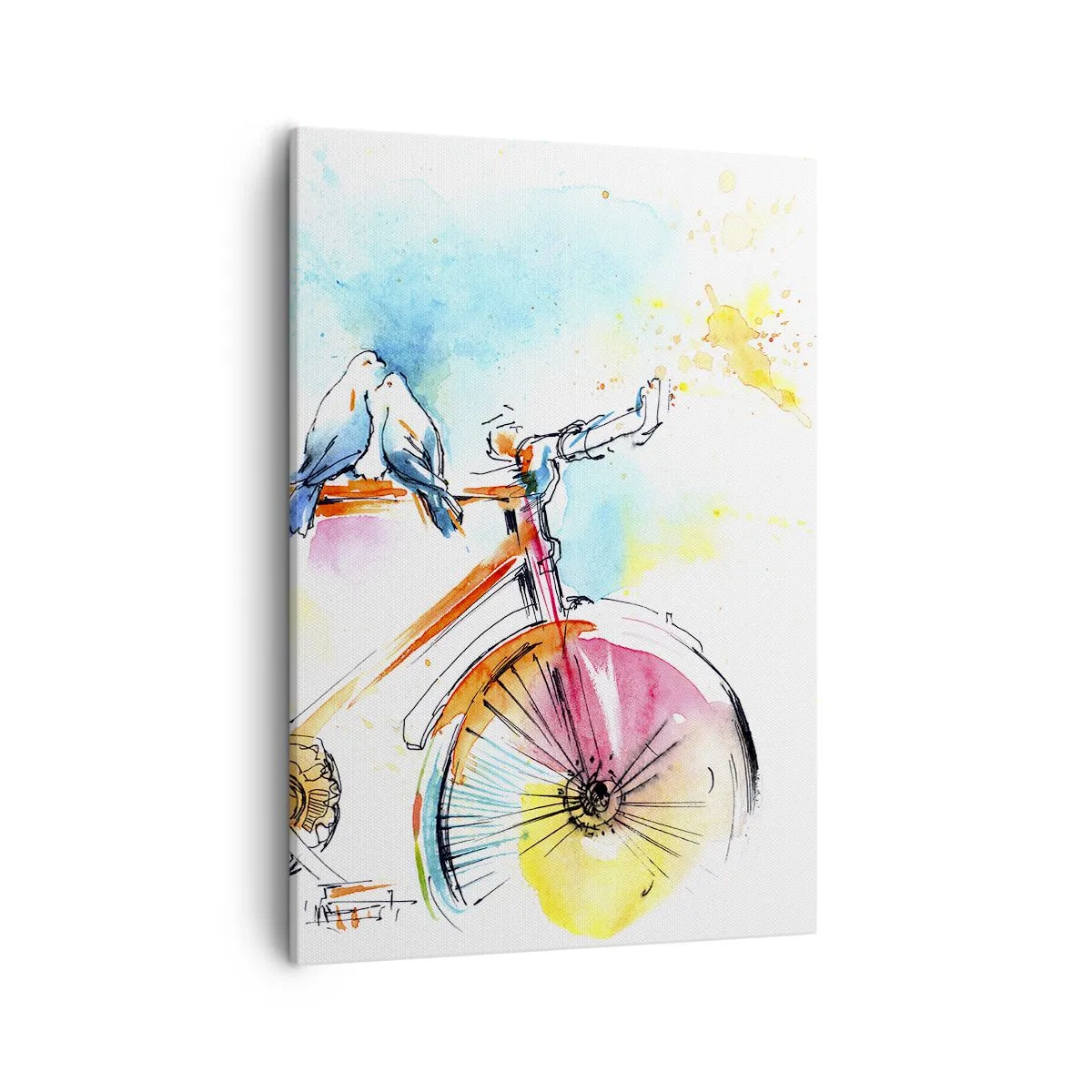 Schilderen op canvas - Fietsen voor twee - 50x70 cm