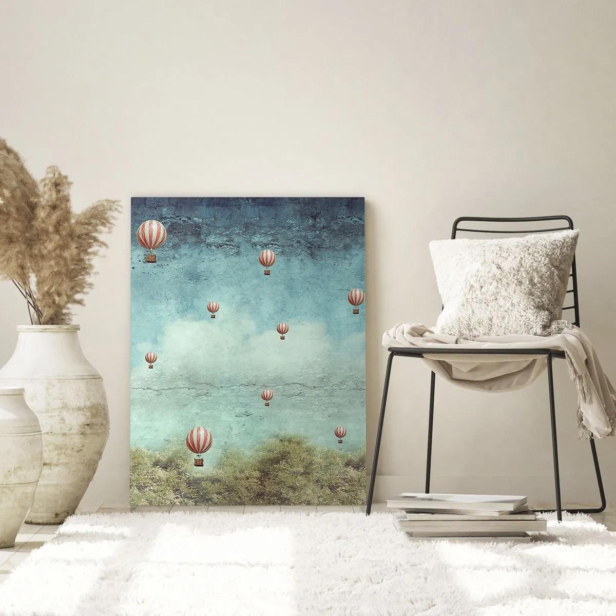Schilderen op glas - Vrij van de drukte van het leven - 70x100 cm
