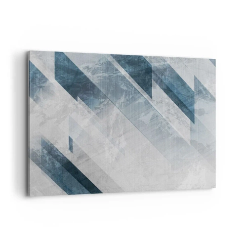 Schilderen op canvas - Ruimtelijke compositie - grijze beweging - 100x70 cm