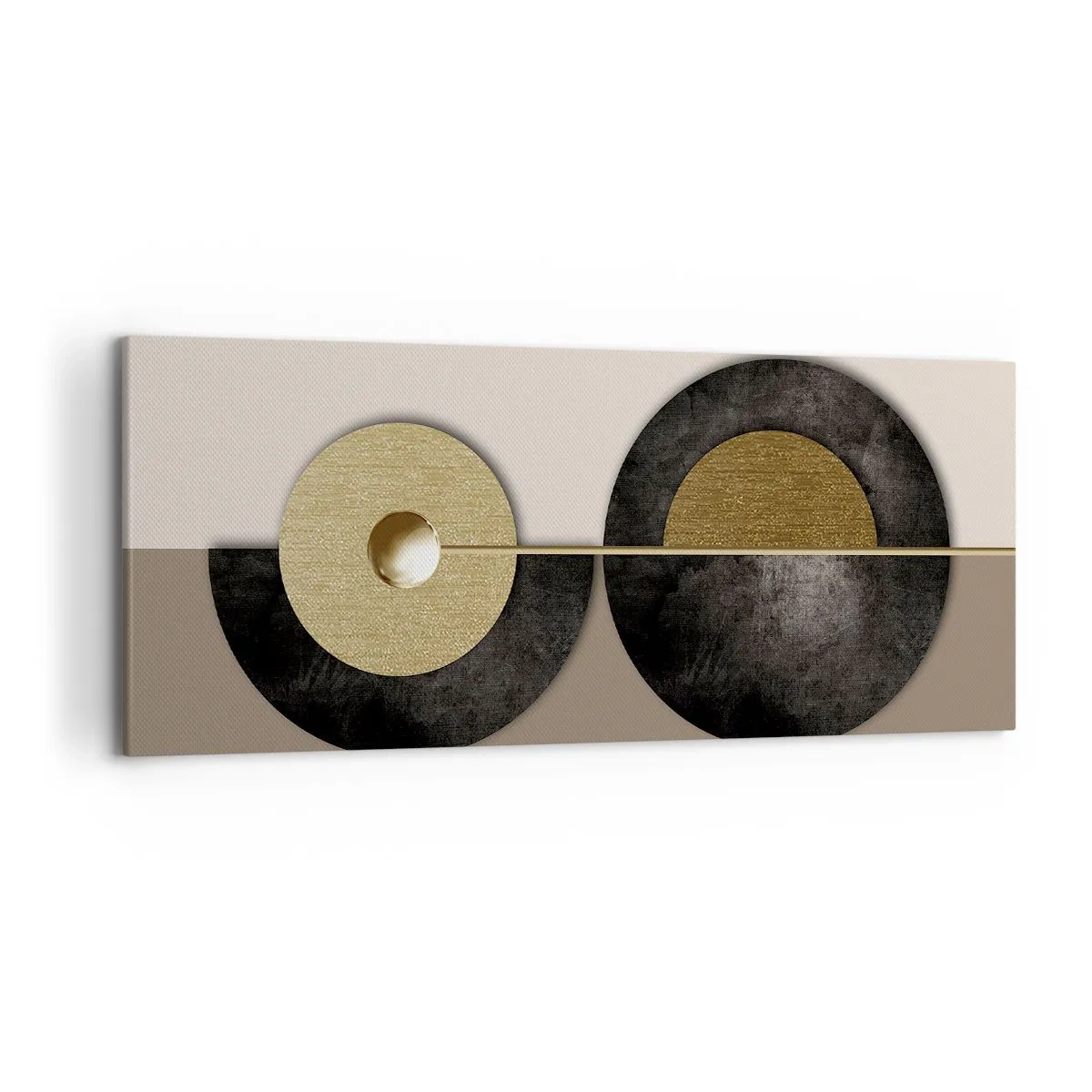 Schilderen op canvas - Variaties rond de cirkel - 120x50 cm