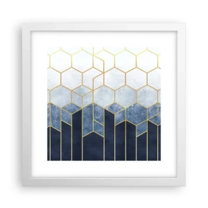 Poster in een witte lijst - Compositie in een gesyncopeerd ritme - 30x30 cm