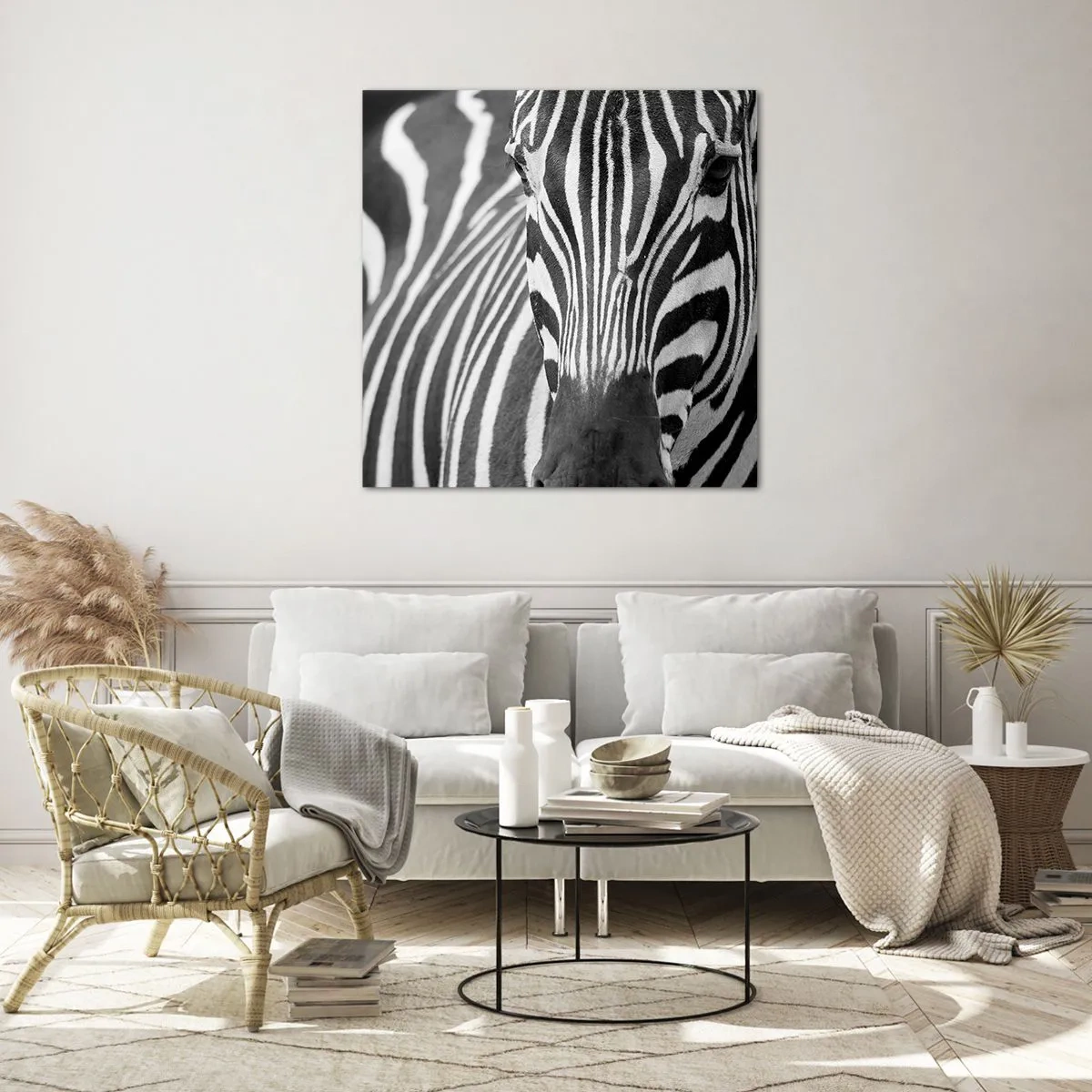 Schilderen op glas - De wereld is zwart-wit - 40x40 cm