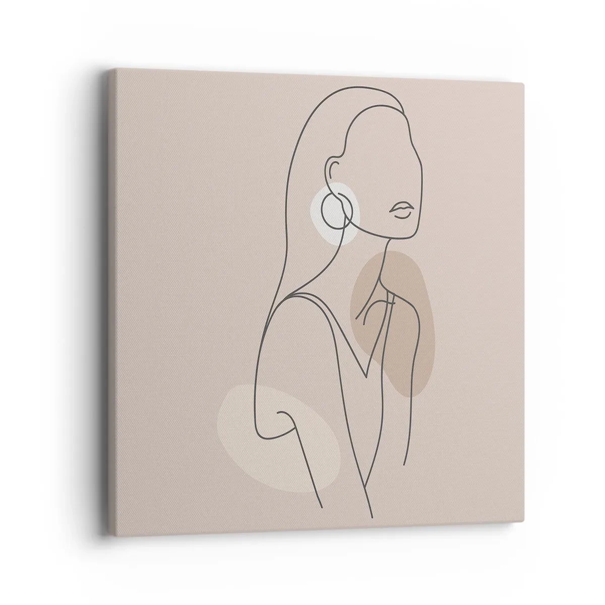 Schilderen op canvas - meisjesachtig icoon - 40x40 cm