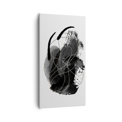 Schilderen op canvas - Gemaakt uit zwart - 55x100 cm